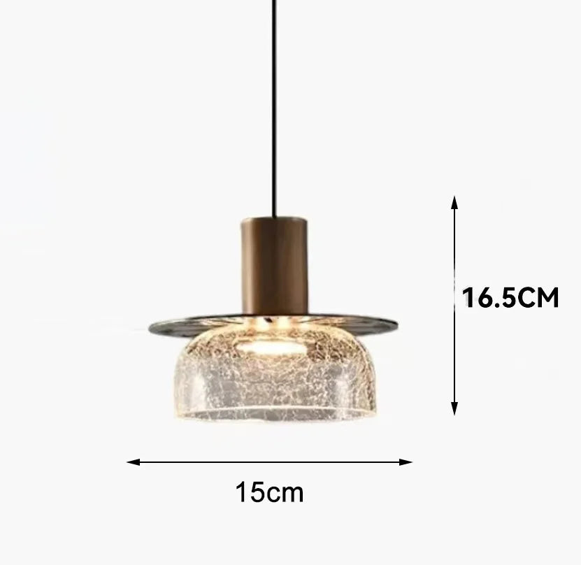 Modern Clear Glass Pendant Light Fixture for Home & Restaurant