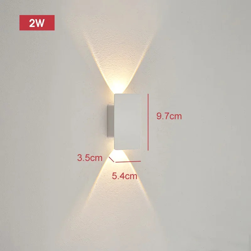 18W Outdoor Waterproof LED Wall Lamp - Modern Aluminum Design