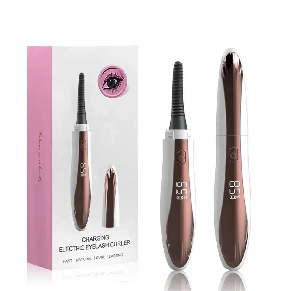 USB Rechargeable Electric Heated Eyelash Curler - 4 Temperature Modes