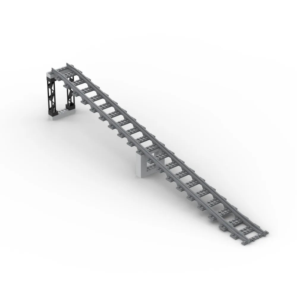 MOC City Train Tracks - Flexible Building Block Railway Set