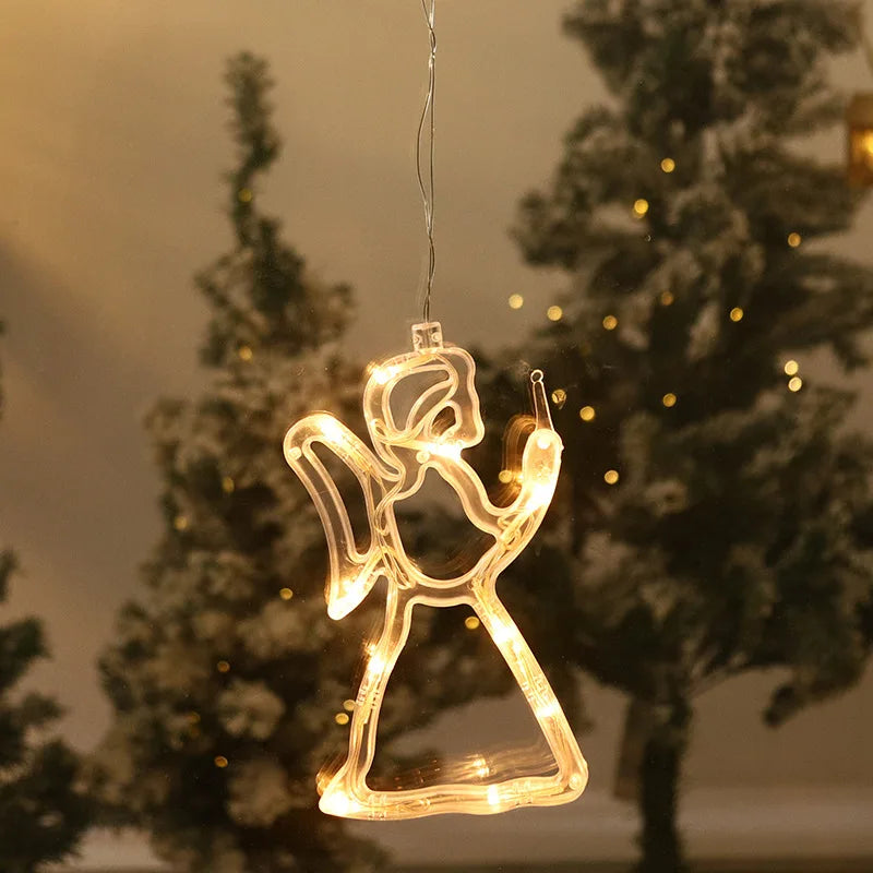 Festive Suction Cup Christmas Lights - Perfect Holiday Window Decor