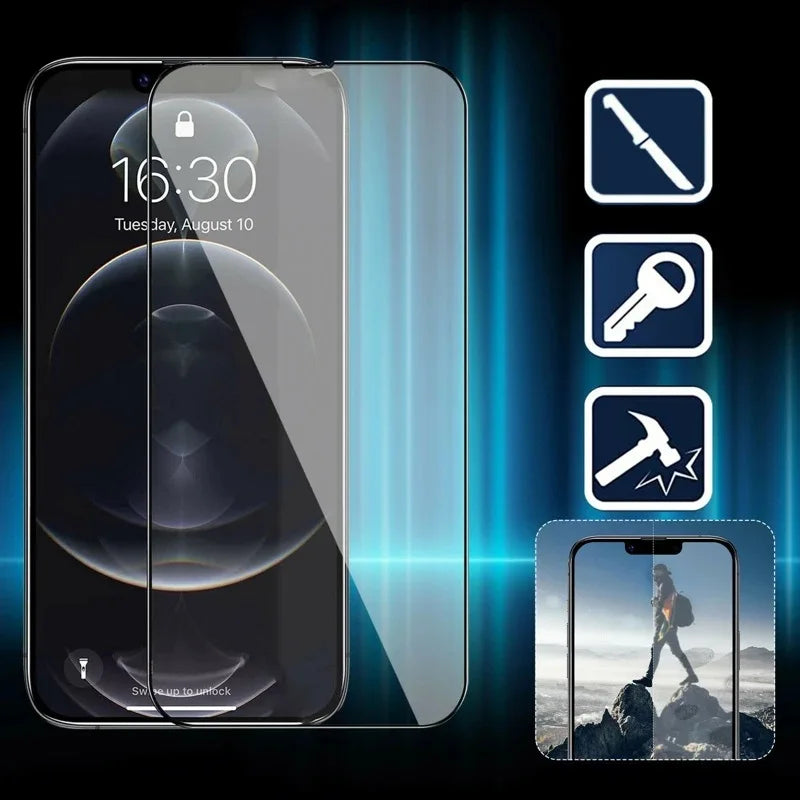 5-Pack Tempered Glass Screen Protectors for iPhone Models 11-15