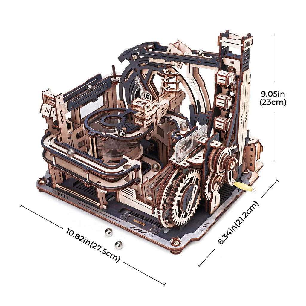 ROBOTIME ROKR Marble Spaceport 3D Wooden Puzzle - Unique Gift & Decor