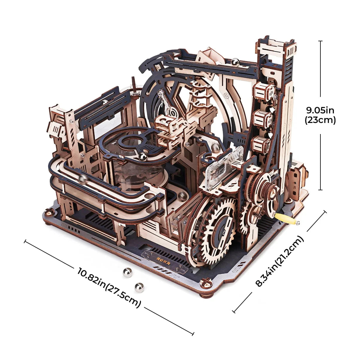 ROBOTIME ROKR Marble Spaceport 3D Wooden Puzzle - Unique Gift & Decor