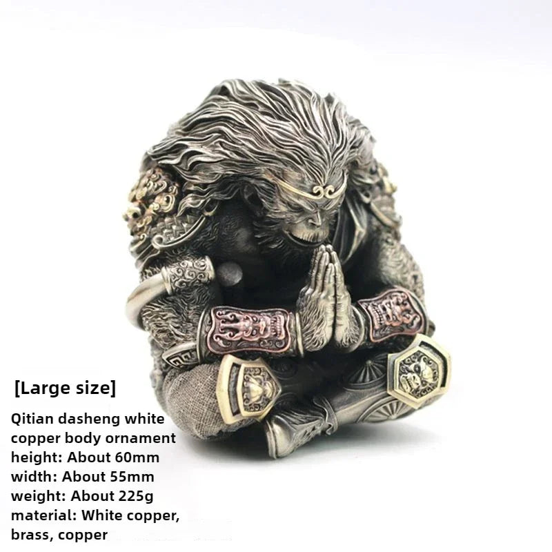Handmade Brass Monkey Desktop Decoration - Unique Wukong Ornaments