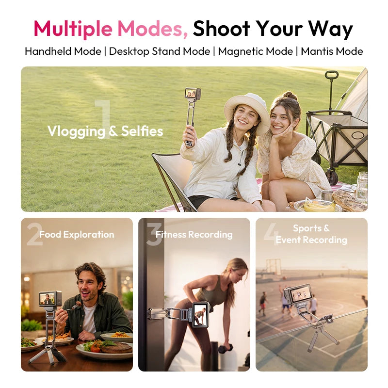 Ulanzi MA37 Mini Tripod for DJI Action 5/Osmo Nano - Compact & Magnetic
