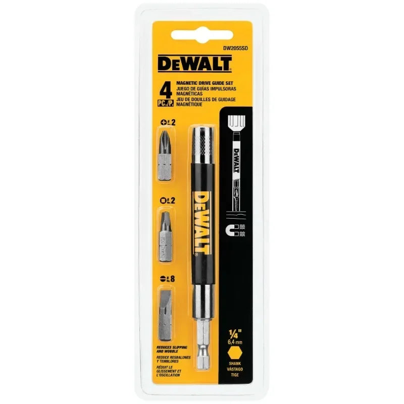 DEWALT 4-Piece Magnetic Screwdriving Bit Drive Guide Set