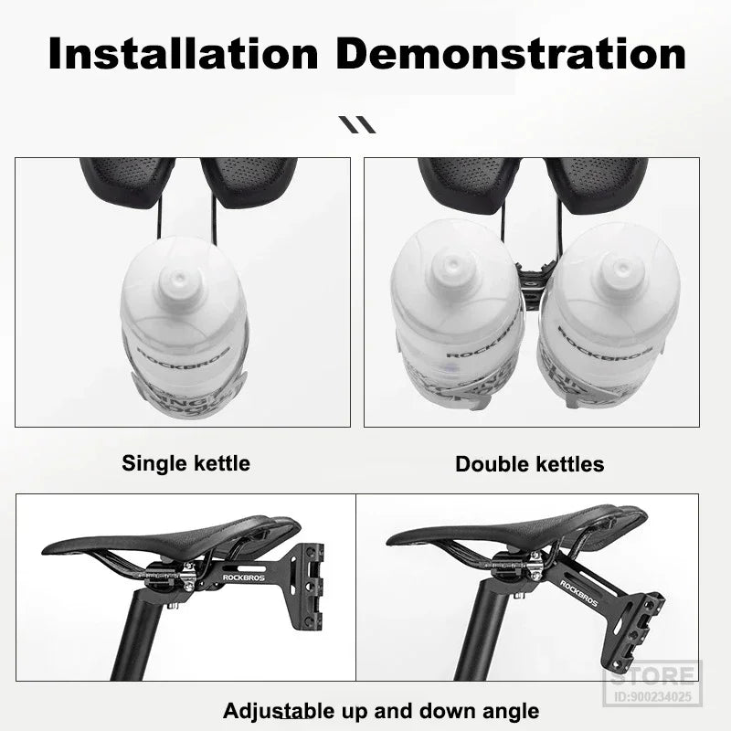 ROCKBROS Double Cup Bicycle Water Bottle Cage for Cycling Enthusiasts
