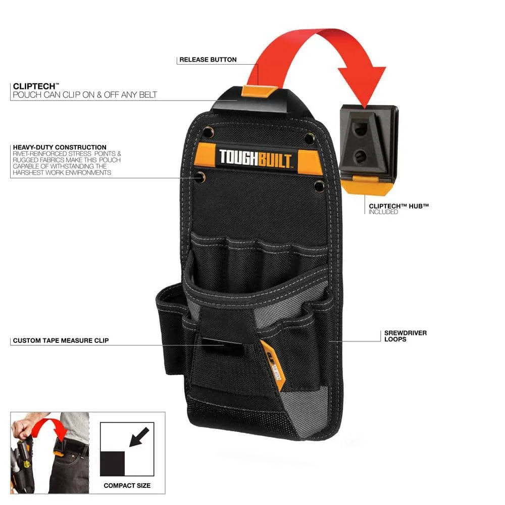 TOUGHBUILT Compact Technician Pouch | Ultimate Tool Organizer
