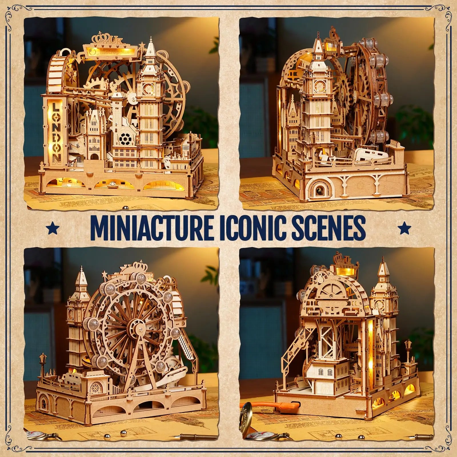 Rokr London Marble Run 3D Puzzle - Fun Interactive Gift for All Ages