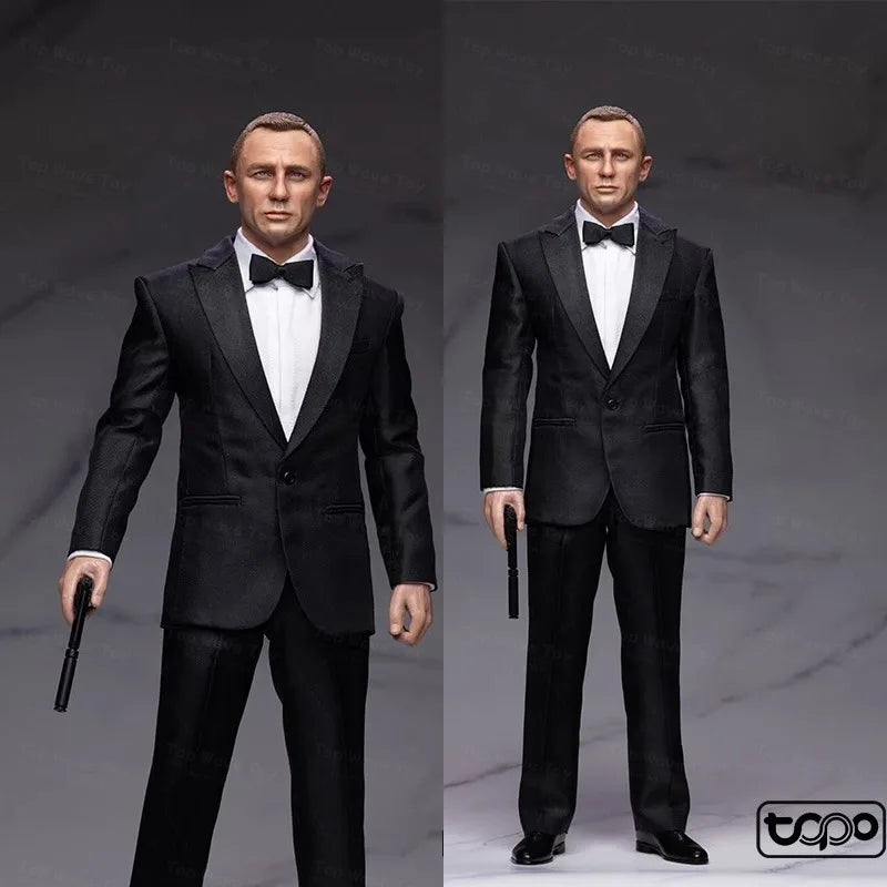 Classic Black Suit for 12" Action Figure - Stylish Agent Outfit