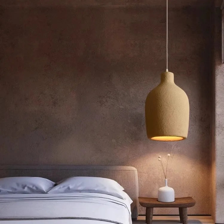 Elegant Japanese Wabi Sabi LED Pendant Lamp for Dining & Kitchen