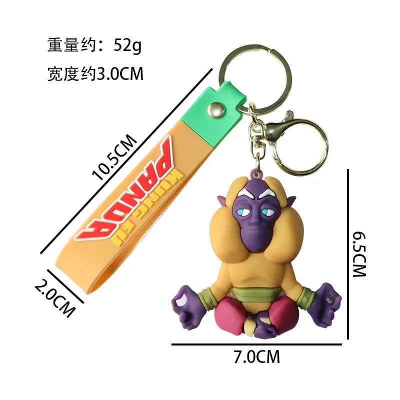Cute Kung Fu Panda Keychain - Stylish Bag Pendant & Car Decoration