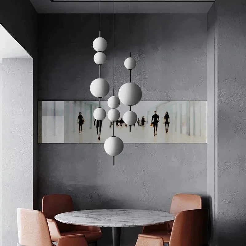 Nordic Minimalist LED Chandelier - Modern Pendant Light for Dining & Bedroom