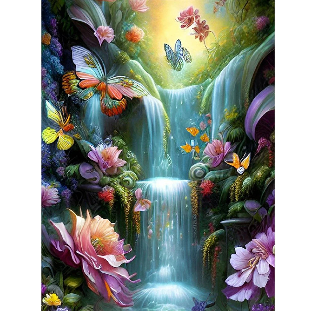 5D Diamond Painting Kit – Stunning Waterfall Art for Home Décor
