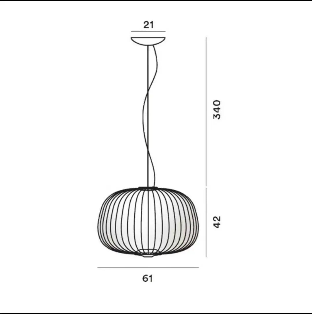 Nordic Mesh Spokes LED Pendant Light - Modern Bird Cage Design