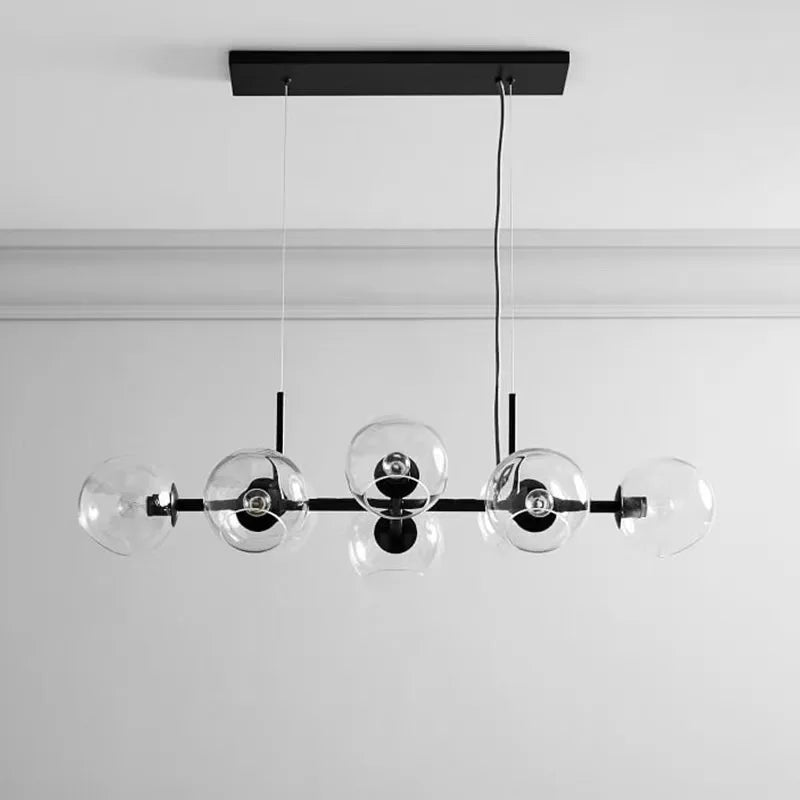 8-Light Modern Bubble Chandelier - Elegant Glass Pendant Light