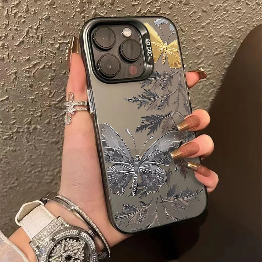 Stylish Leopard Print Shockproof Phone Case for iPhone 16, 15, 14, 13, 12, 11