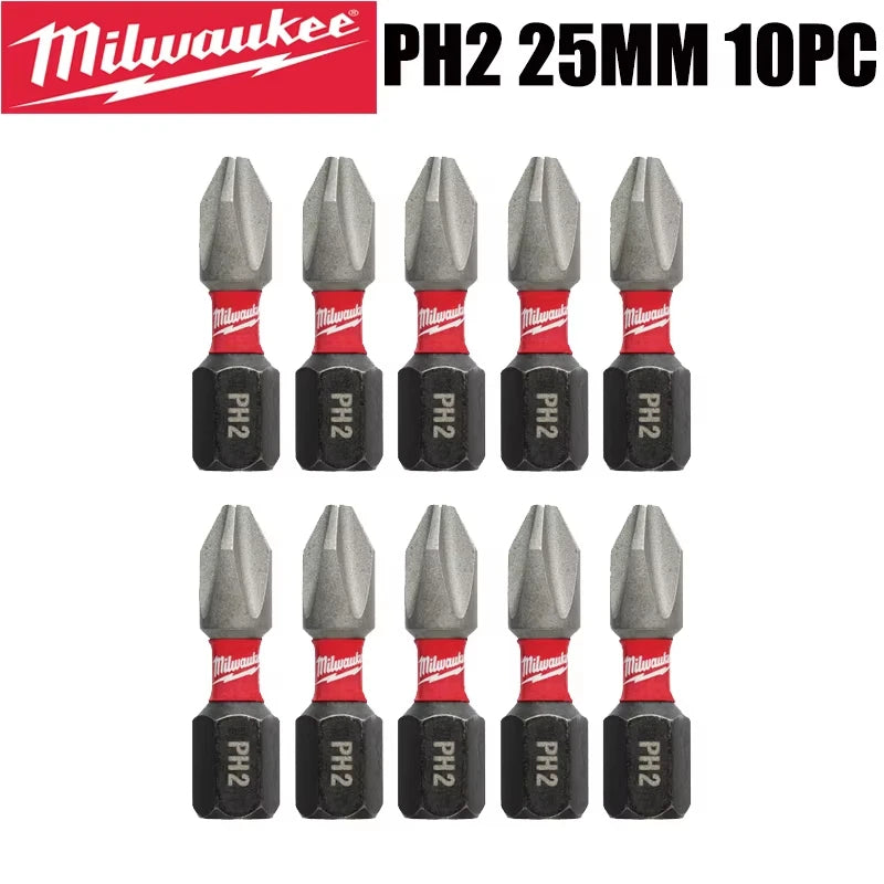 Milwaukee Shockwave PH2 Impact Drill Bits Set - Durable & Versatile