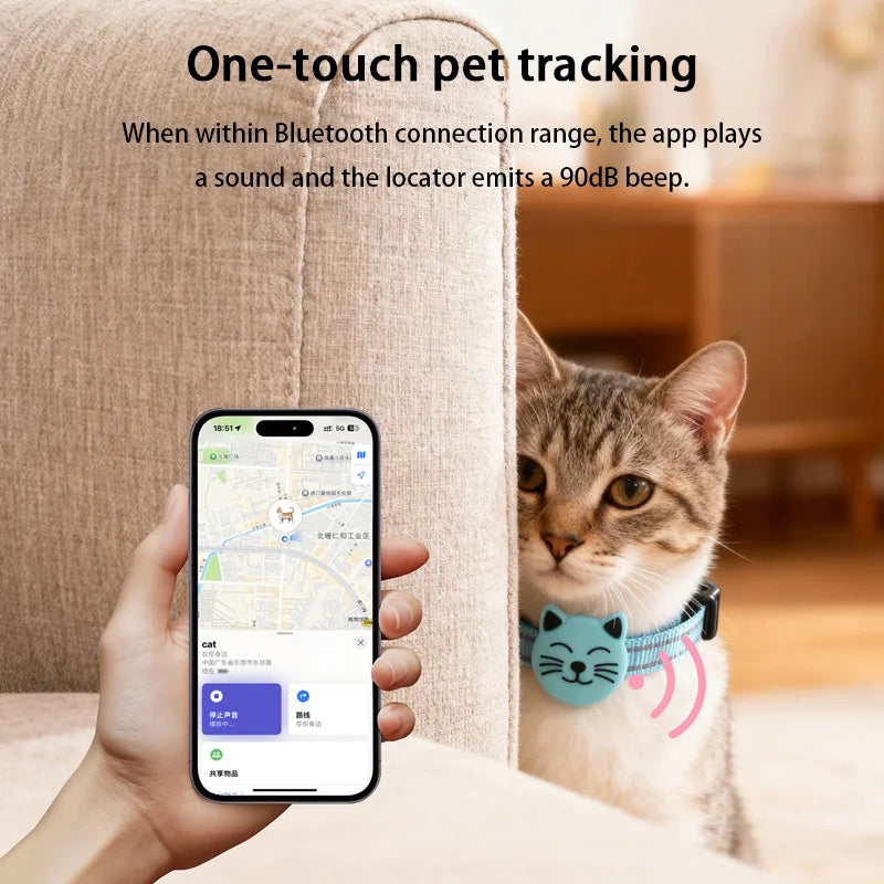 GPS Pet Tracker Collar - Waterproof Locator for Cats & Dogs
