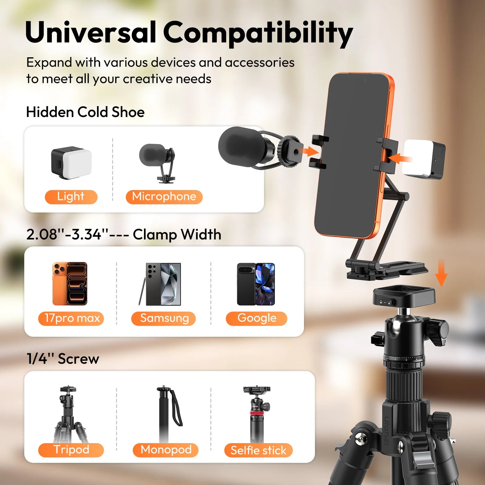 Ulanzi SK29 Mini Tripod Mount for Smartphones - Lightweight & Versatile