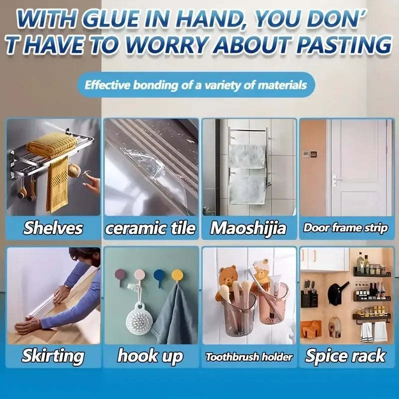 Heavy-Duty No-Nail Adhesive - High-Strength, Precision Application