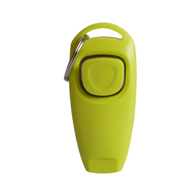 2-in-1 Dog Training Clicker & Whistle Aid Tool with Key Ring