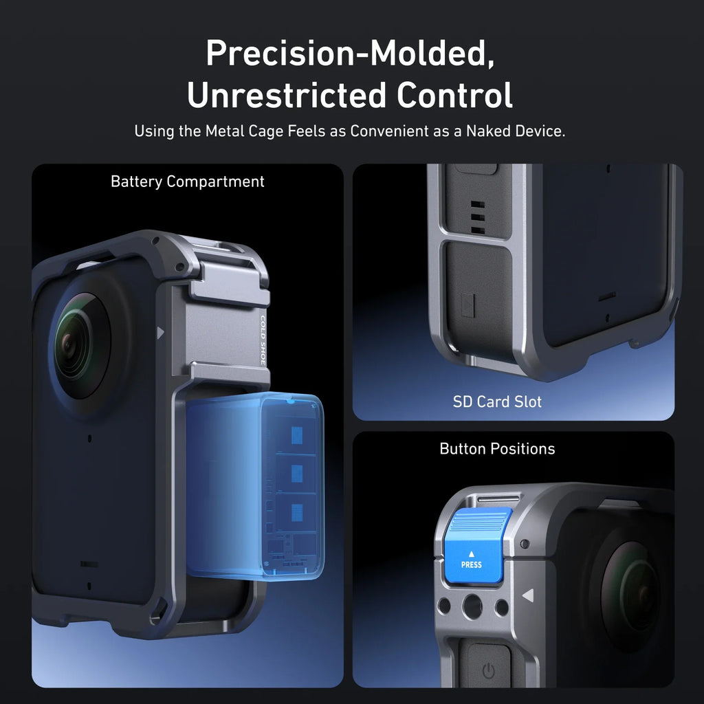 TELESIN Aluminum Alloy Cage for DJI OSMO 360 - Ultimate Protection