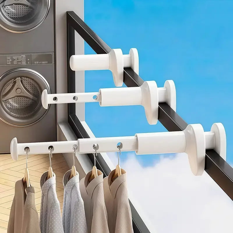Thickened Portable Folding Hangers - Extendable Travel Clothes Rack