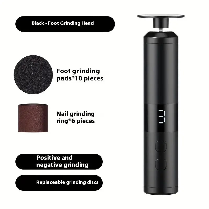 3-Speed Electric Manicure Pedicure Kit with LCD Display & 16 Heads