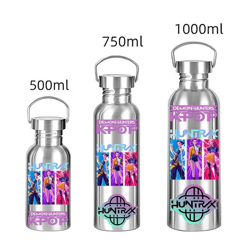 KPop Style Stainless Steel Water Bottle - 500/750/1000ML