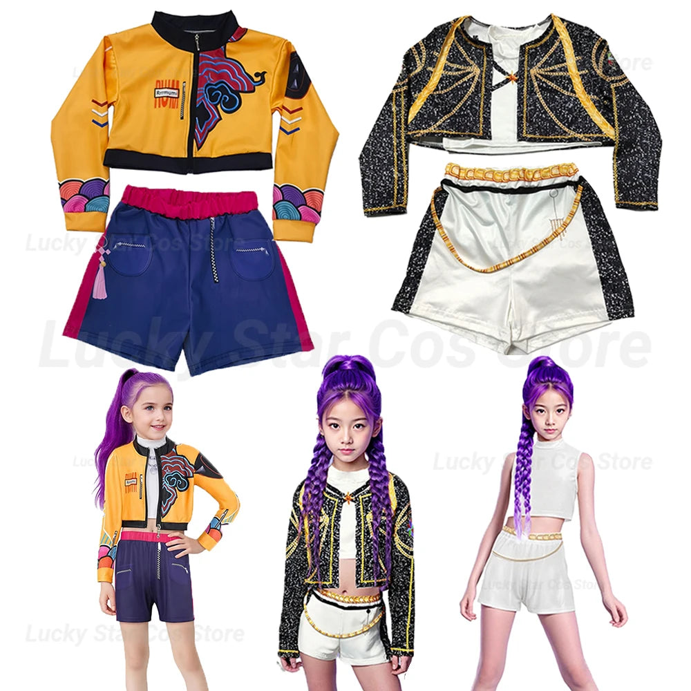Rumi K-Pop Warrior Costume Set for Kids - Perfect for Cosplay & Fun!