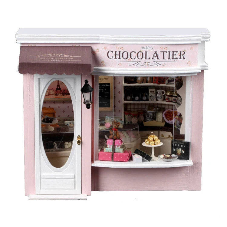 3D DIY Wooden Dollhouse Kit with Furniture - Irish Cottage Toy