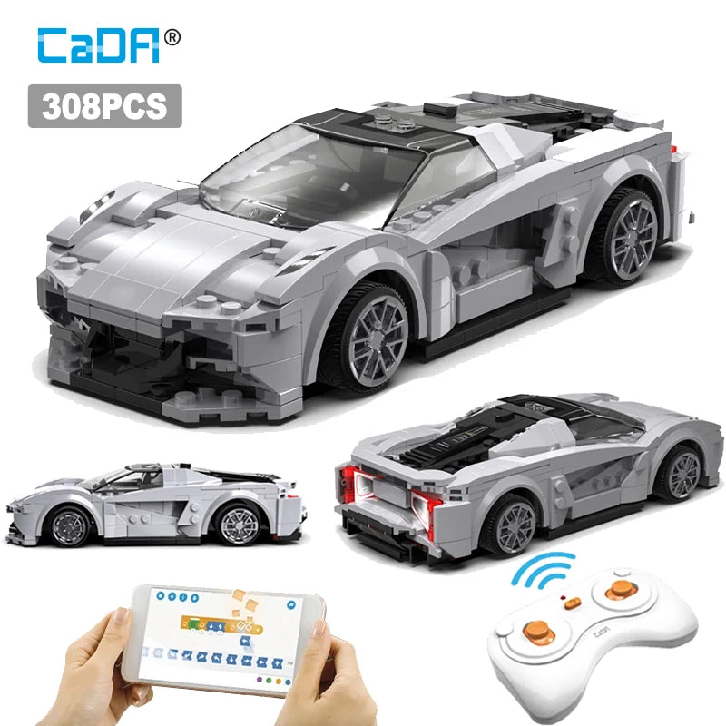CaDA RC APP Remote Control Sports Car Kit - Fun Building Blocks Toy