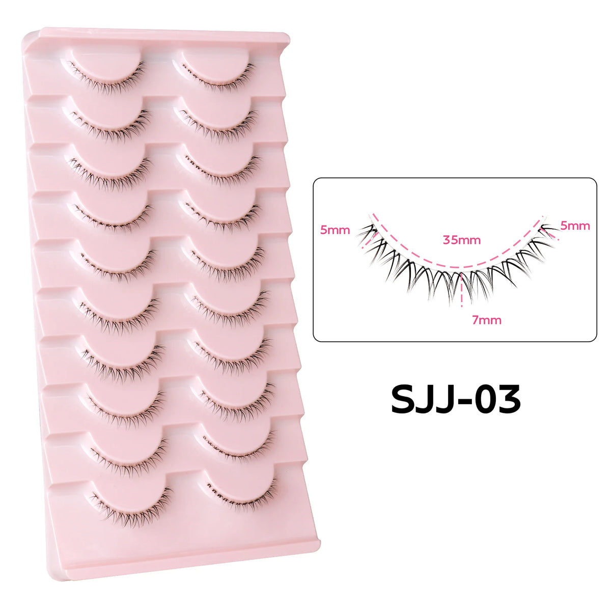 10 Pairs Manga Lower Eyelashes - Wispy Under Eye Lashes for Cosplay