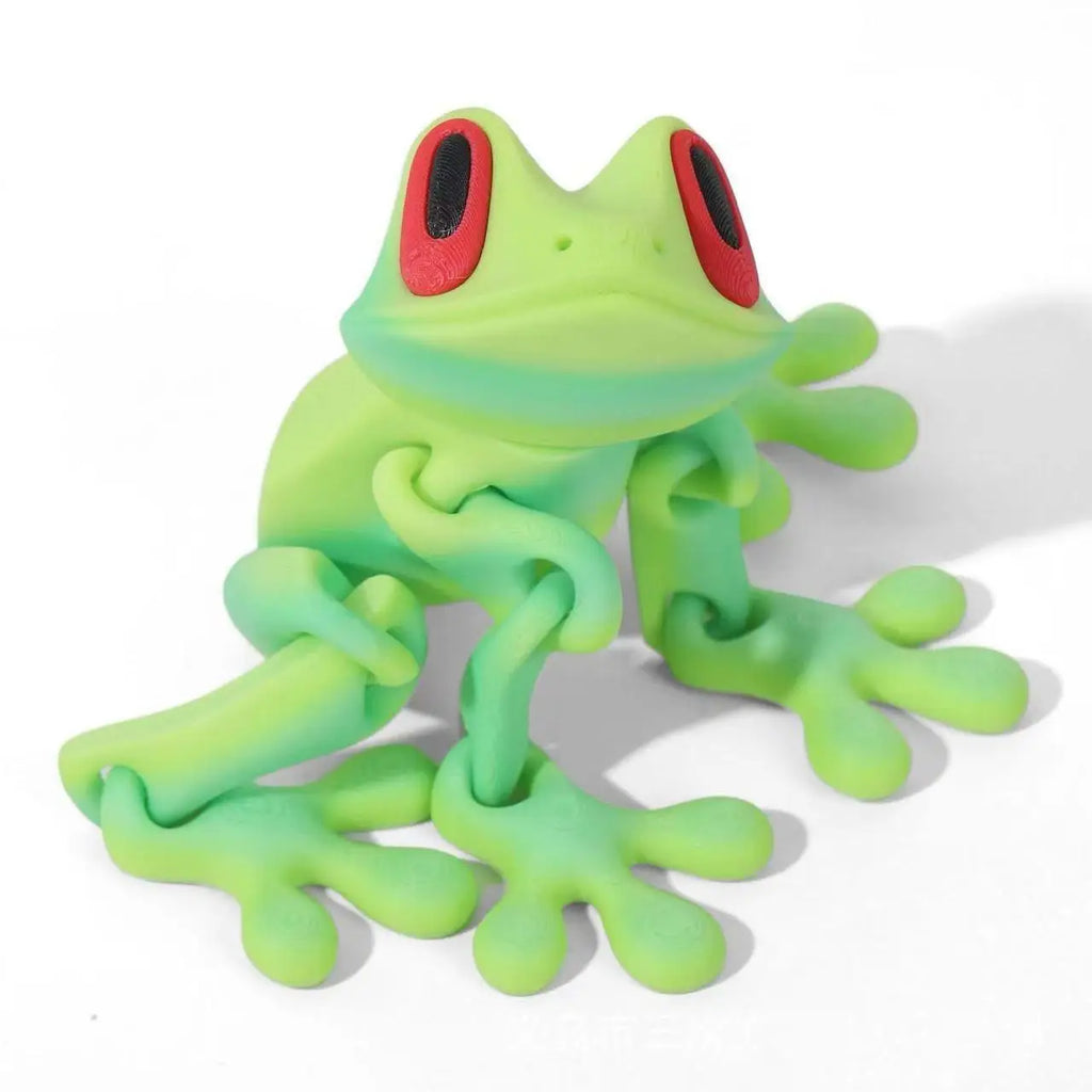 Movable 3D Printed Tree Frog Ornament - Unique Kitchen & Office Decor