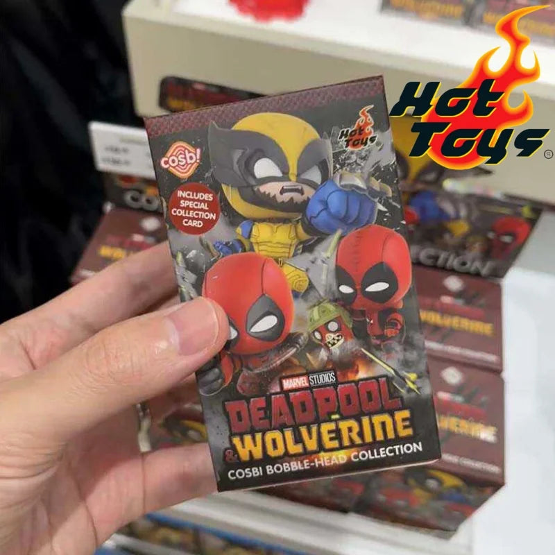 Cute Deadpool & Wolverine Q-Version Anime Figures - Kawaii Collectible