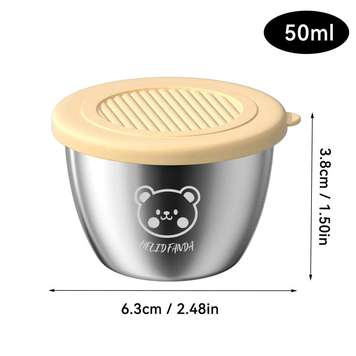 50ML Stainless Steel Leak-proof Sauce Container with Lid