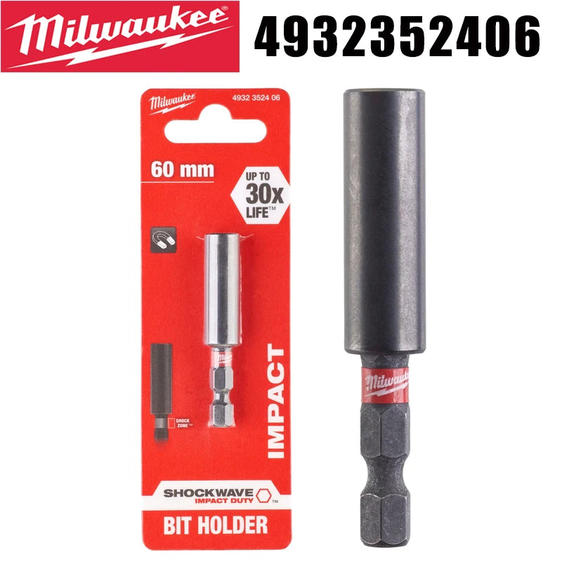 Milwaukee Shockwave 60mm Magnetic Impact Bit Holder - Maximum Strength