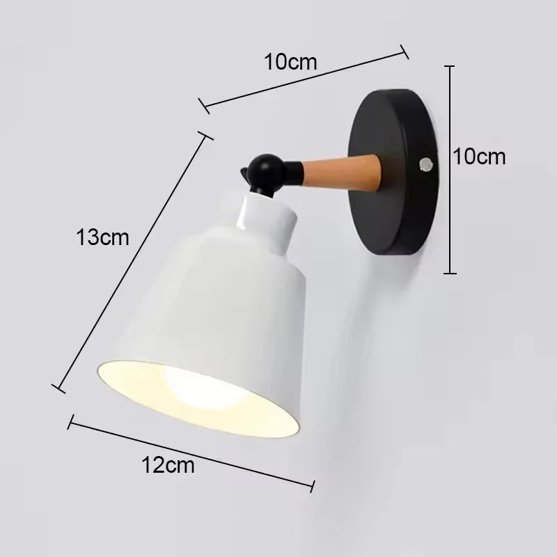 Modern Solid Wood LED Wall Lamp for Living Room & Bedroom Decor