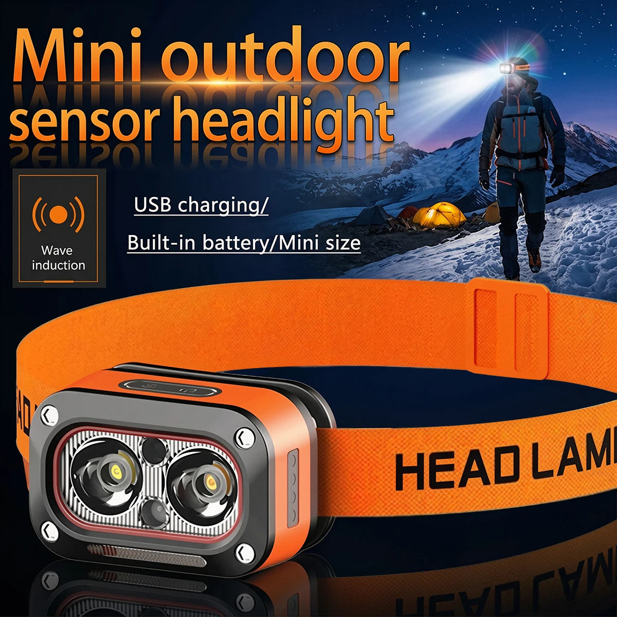 Mini Rechargeable LED Headlamp - Ultra-Bright with 5 Adjustable Modes