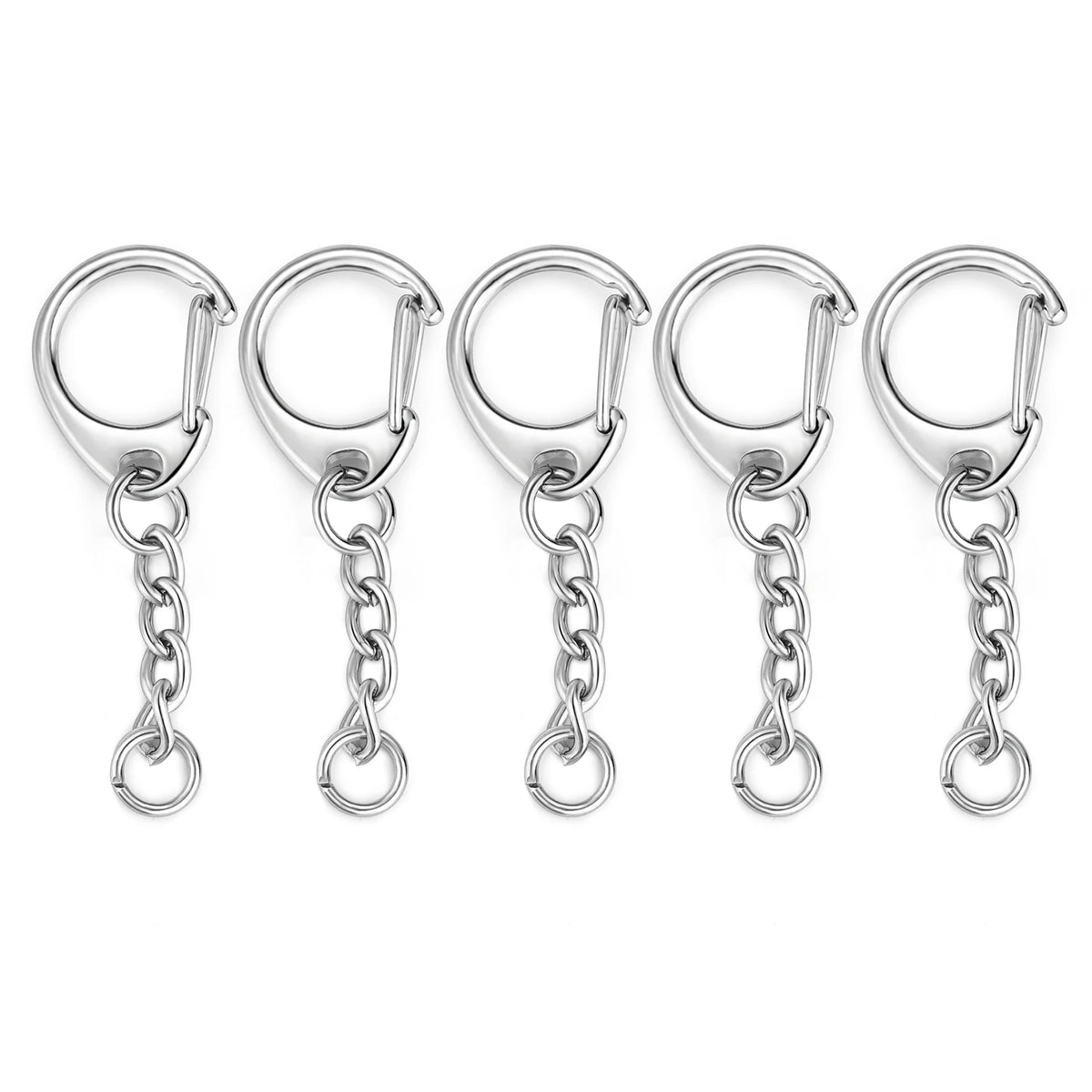 Lobster Clasp Key Rings - Zinc Alloy Connectors for DIY Jewelry