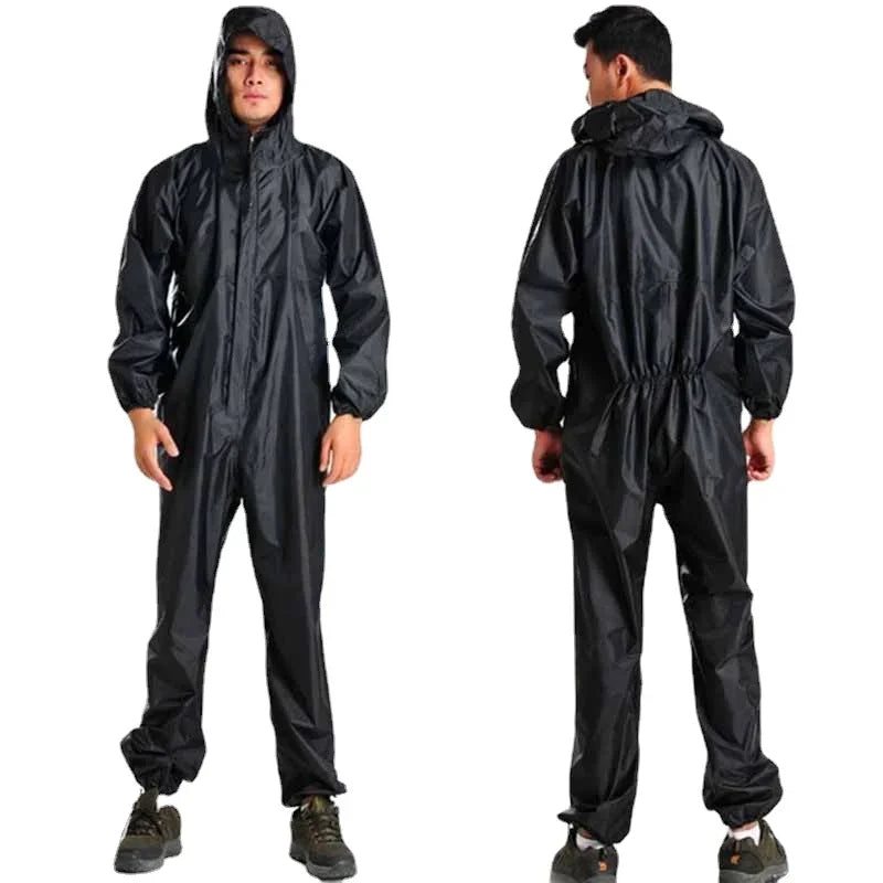 Waterproof One-Piece Raincoat for Men and Women - Versatile Rain Gear