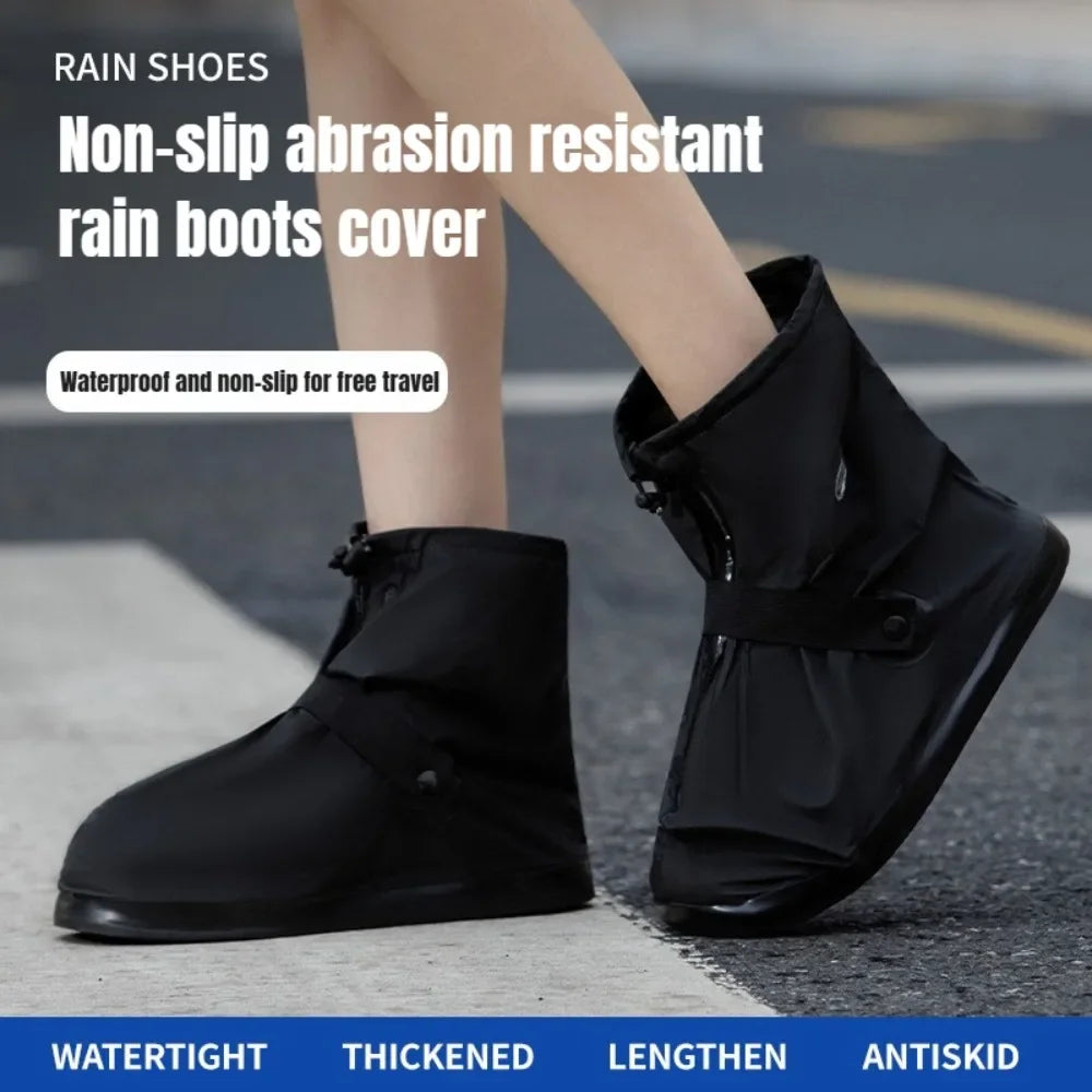 High Top Waterproof Overshoes - Anti-Slip Reusable PVC Covers