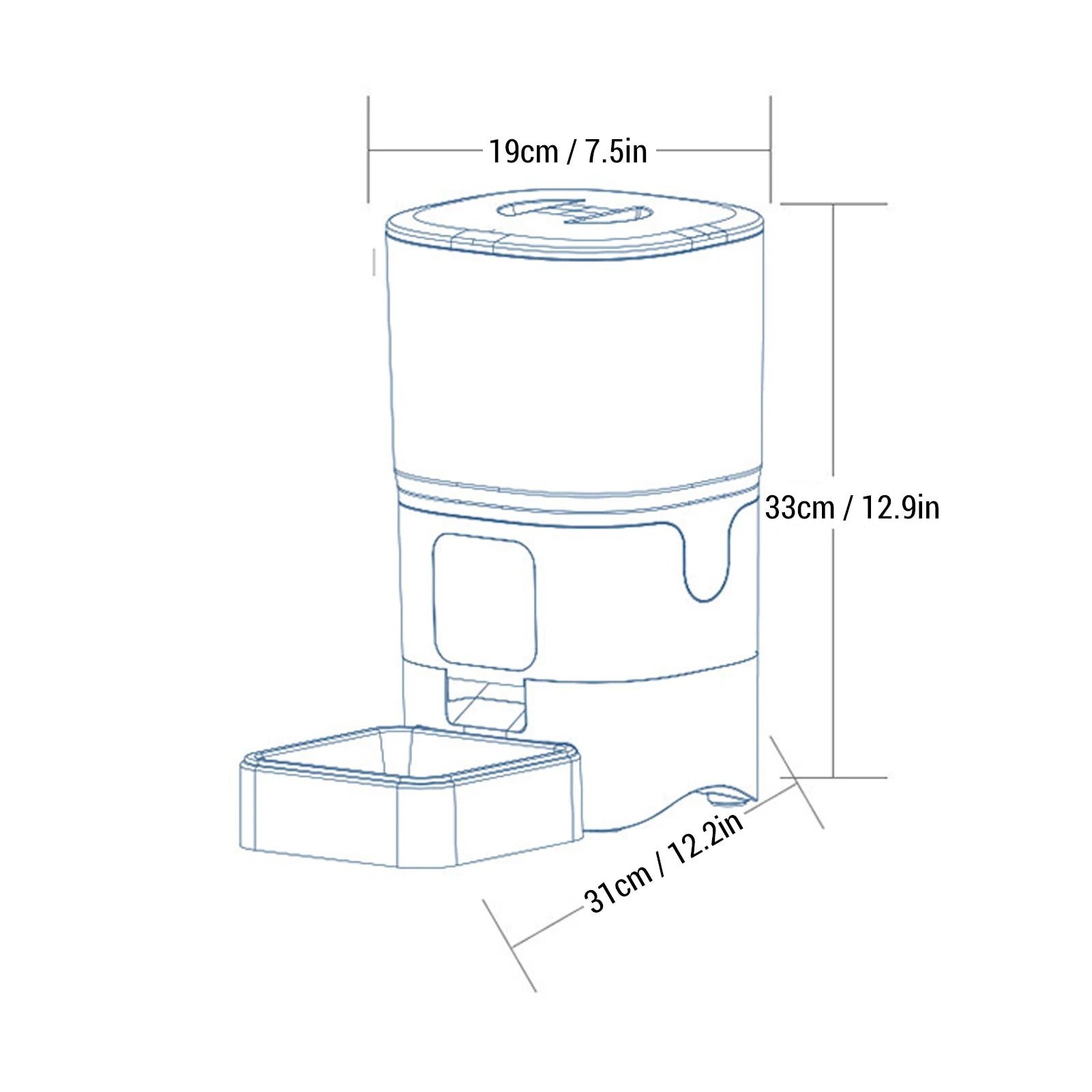 Smart 6L Automatic Cat Feeder with 1080P Camera & APP Control
