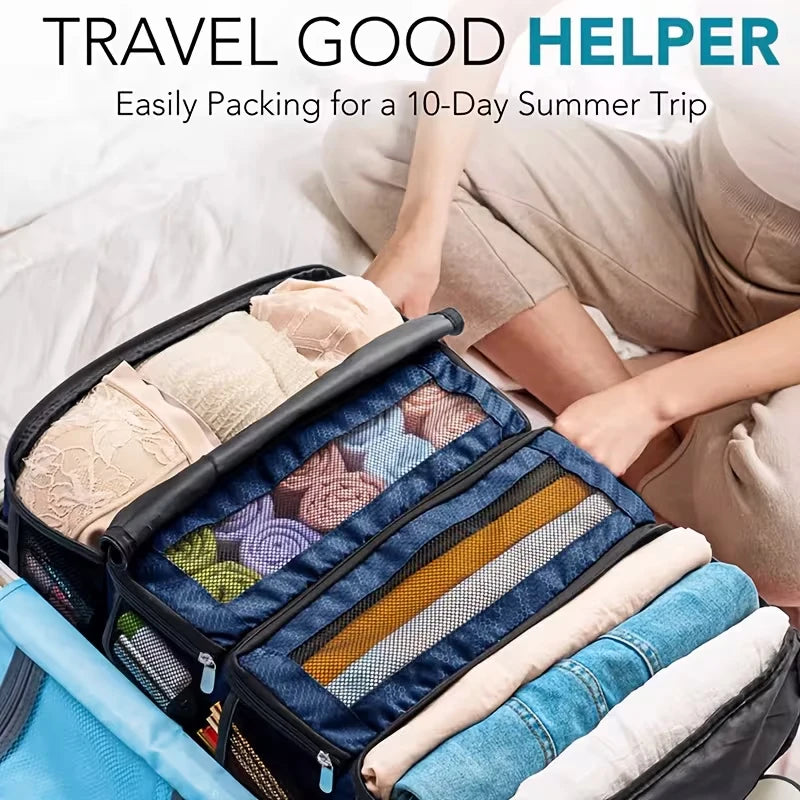 Travel Luggage Organizer - Collapsible Clothes Storage Bags
