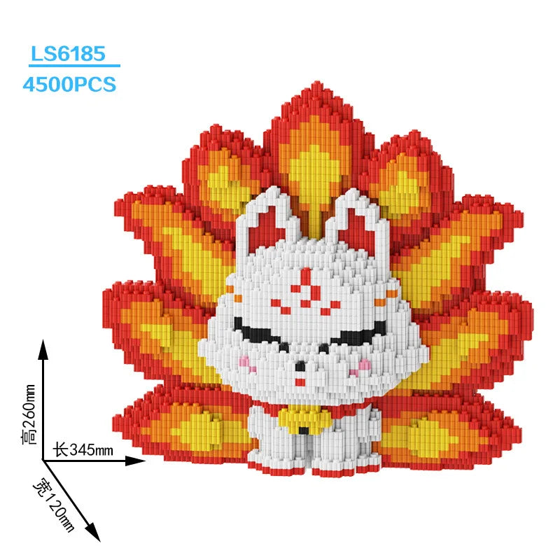 Nine Tailed Fox Building Block Toy - Fun STEM Assembly for Kids