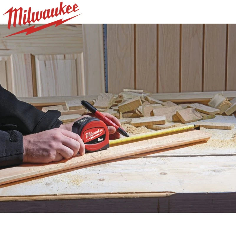 Milwaukee Slimline 5m & 8m Tape Measures - Durable & Compact Measuring Tool