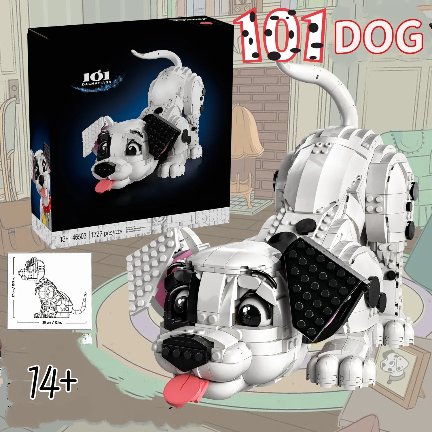 1722PCS Cartoon Dalmatian Dog Building Blocks - Fun DIY Toy Set