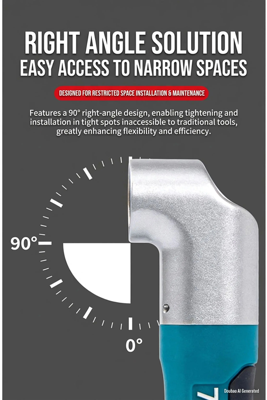 Makita E-25046 Right Angle Power Tool Attachment for Impact Wrenches
